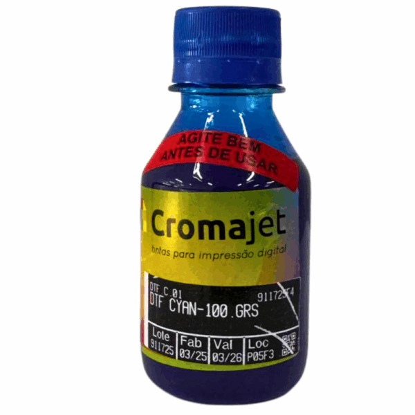 Tinta Dtf Kit 5 Cores - Fremplast Cromajet Tinta C-M-Y-K-White - Imagem 2
