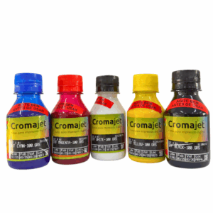 Tinta Dtf Kit 5 Cores - Fremplast Cromajet Tinta C-M-Y-K-White