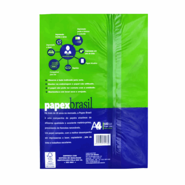 Papel A4 PAPEX 75g FSC - Resma 500 Folhas - Imagem 2