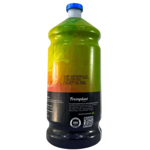 TINTA CROMAJET SUBLI ECO SOFT EP6370 CYAN C/CHIP -1KG - Imagem 2